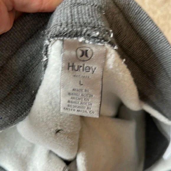 COPY - 2 - - Hurley light and dark grey Sweatpant.  Comfortable Elastic Waistba… - Picture 3 of 6